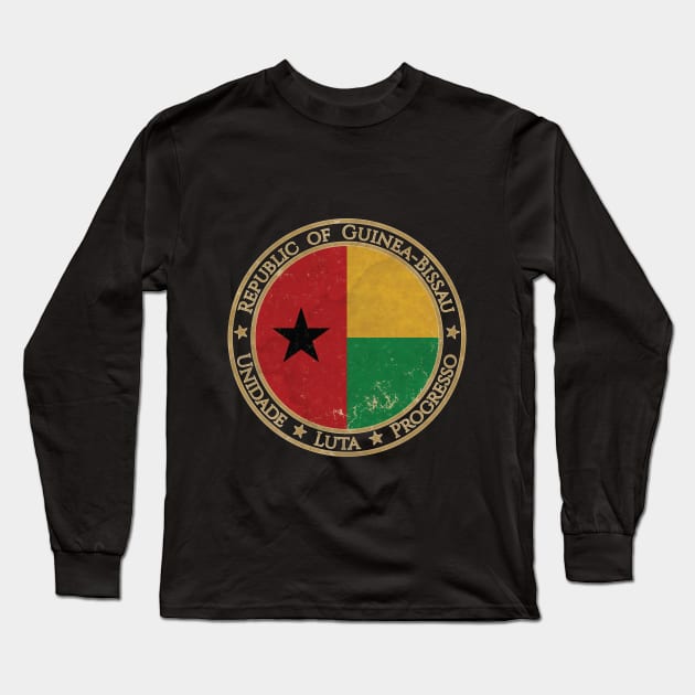 Vintage Republic of Guinea Bissau Africa African Flag Long Sleeve T-Shirt by DragonXX